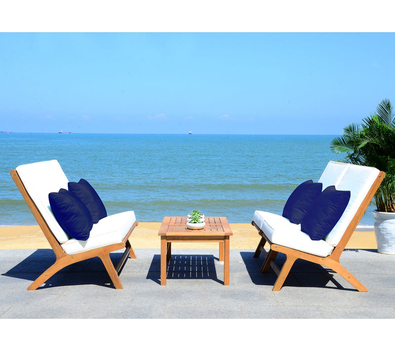 Safavieh Chaston 4-Piece Outdoor Living Set w/Accent Pillows — View 5