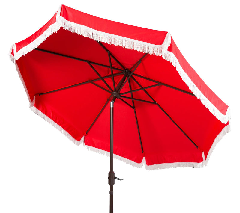 Safavieh Milan Fringe 9' Tilt Umbrella — View 12