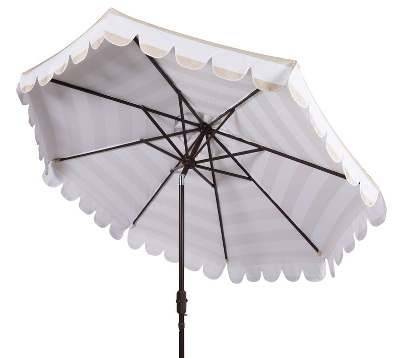 Safavieh Maui Single Scallop Striped 9' Umbrella — View 10