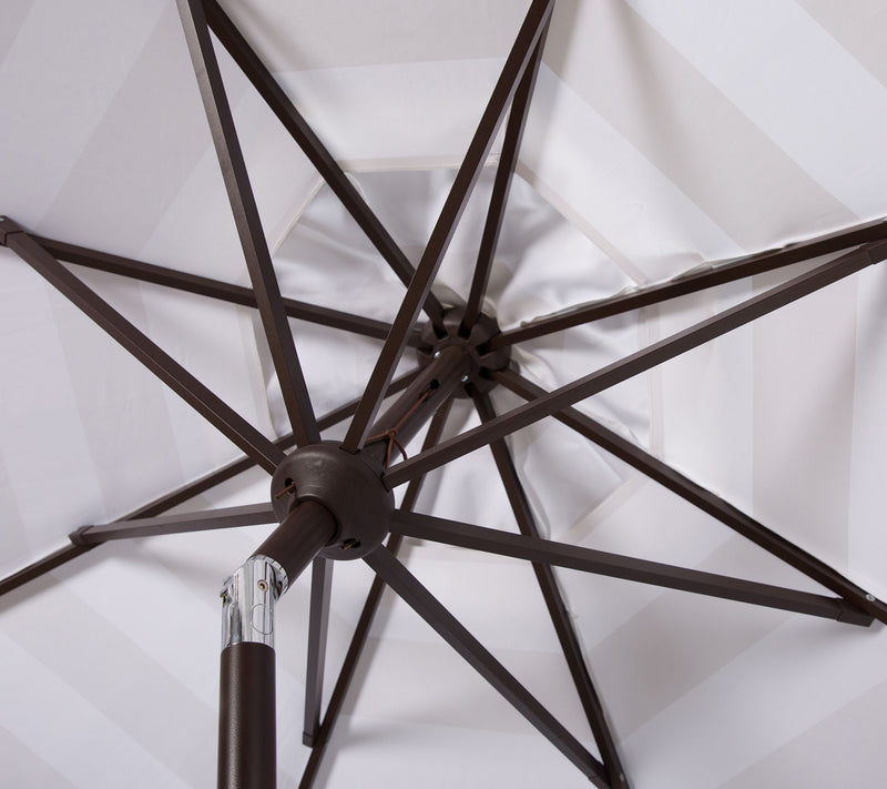 Safavieh Maui Single Scallop Striped 9' Umbrella — View 11