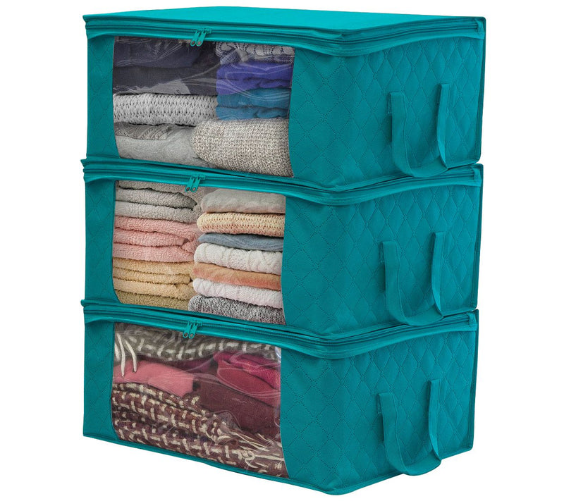 Sorbus Three-Pack Foldable Storage Bags with Window & Handles — View 10