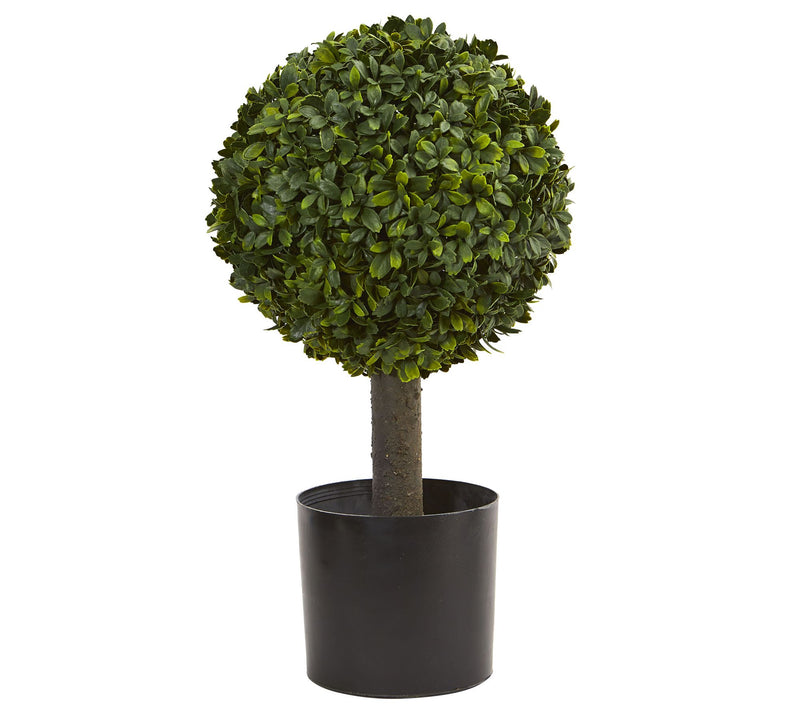 21" Boxwood Ball Topiary Tree by Nearly Natural — Main view