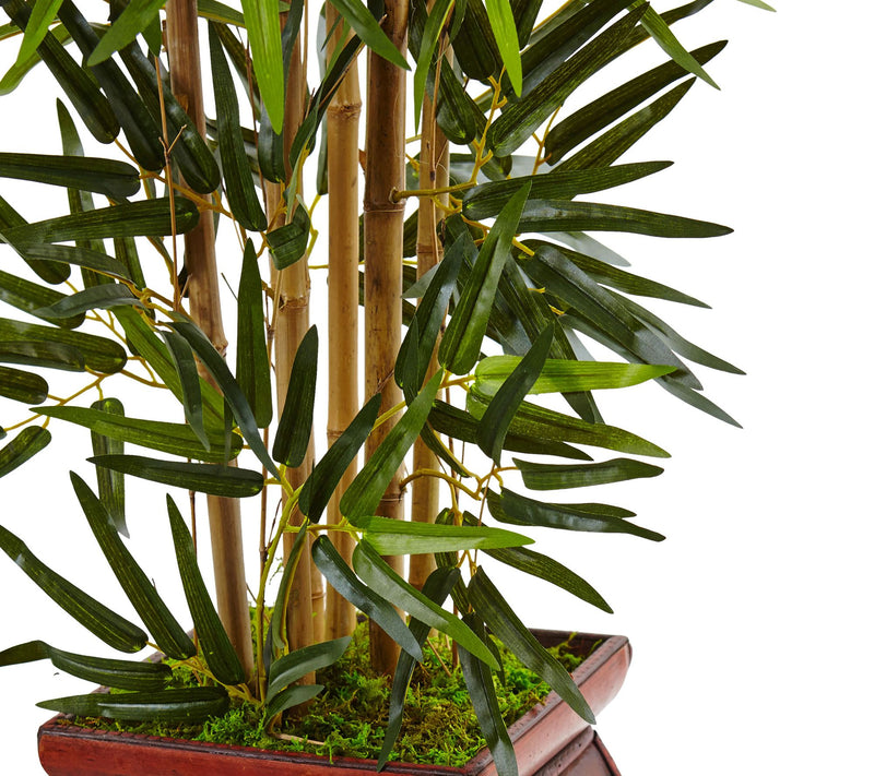3.5' Bamboo Tree in Decorative Planter by Nearly Natural — View 2