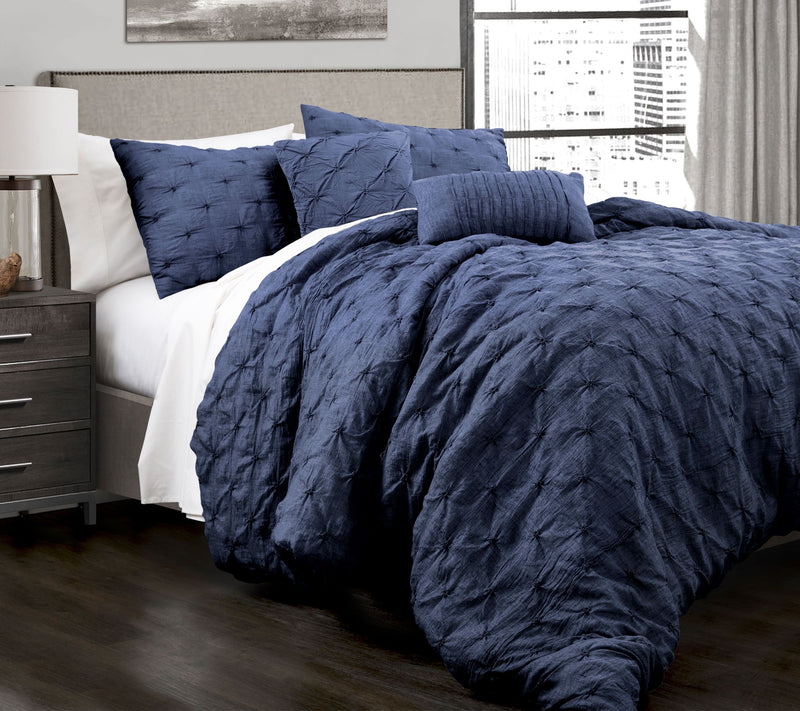Ravello Pinktuck 5-Pc Full/Queen Comforter Setby Lush Decor — View 9
