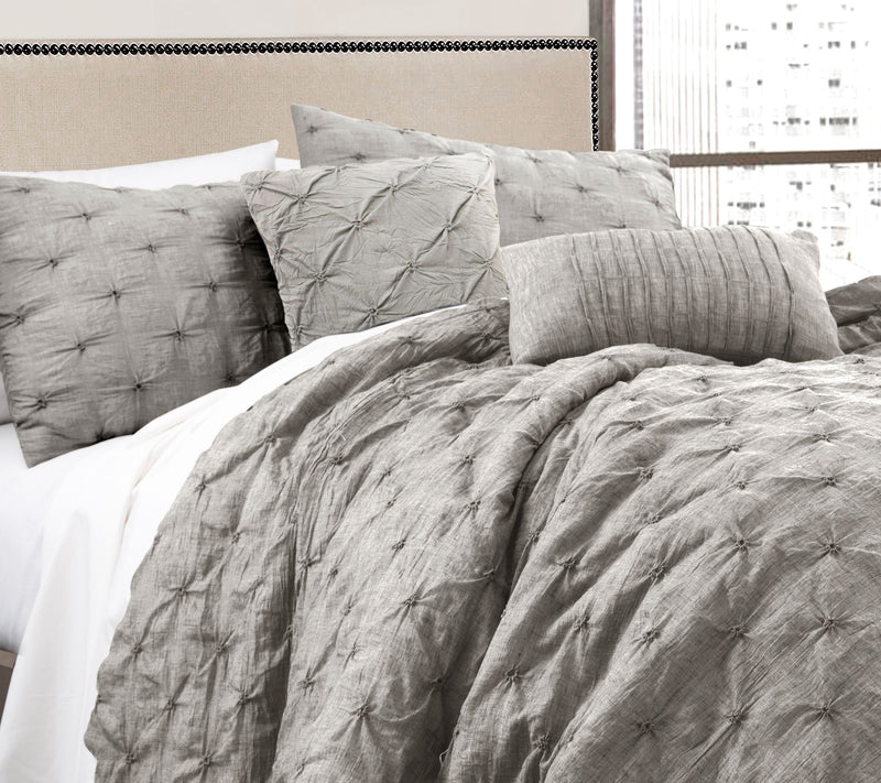 Ravello Pinktuck 5-Pc Full/Queen Comforter Setby Lush Decor — View 14