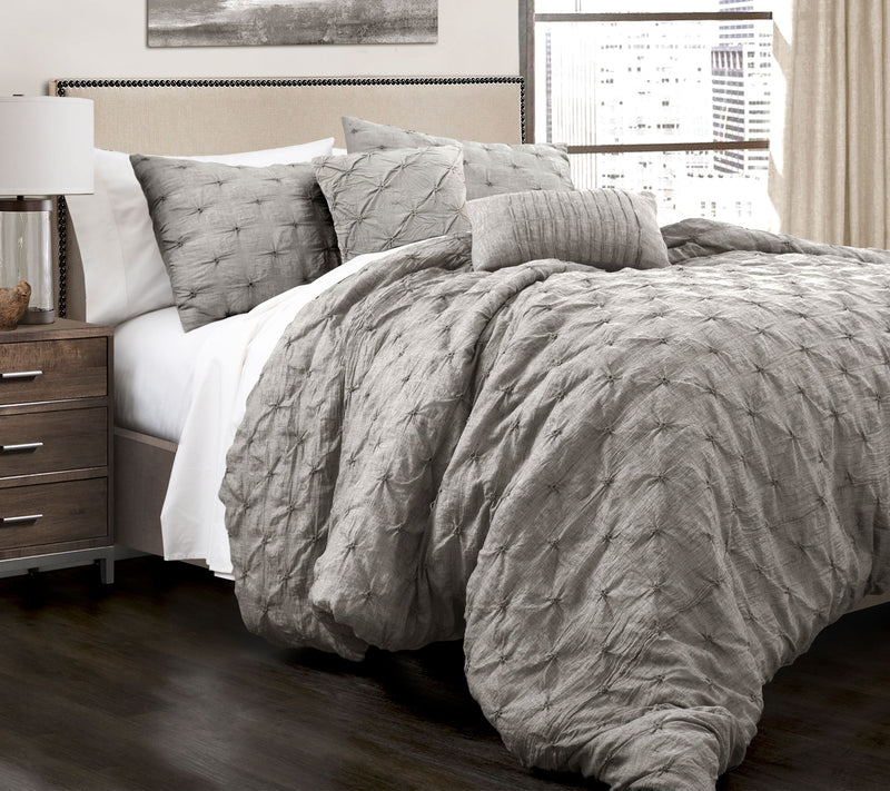 Ravello Pinktuck 5-Pc Full/Queen Comforter Setby Lush Decor — View 3