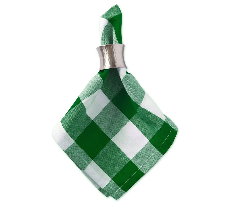 Design Imports Set of 6 Shamrock Green Buffaloeck Napkins — View 3