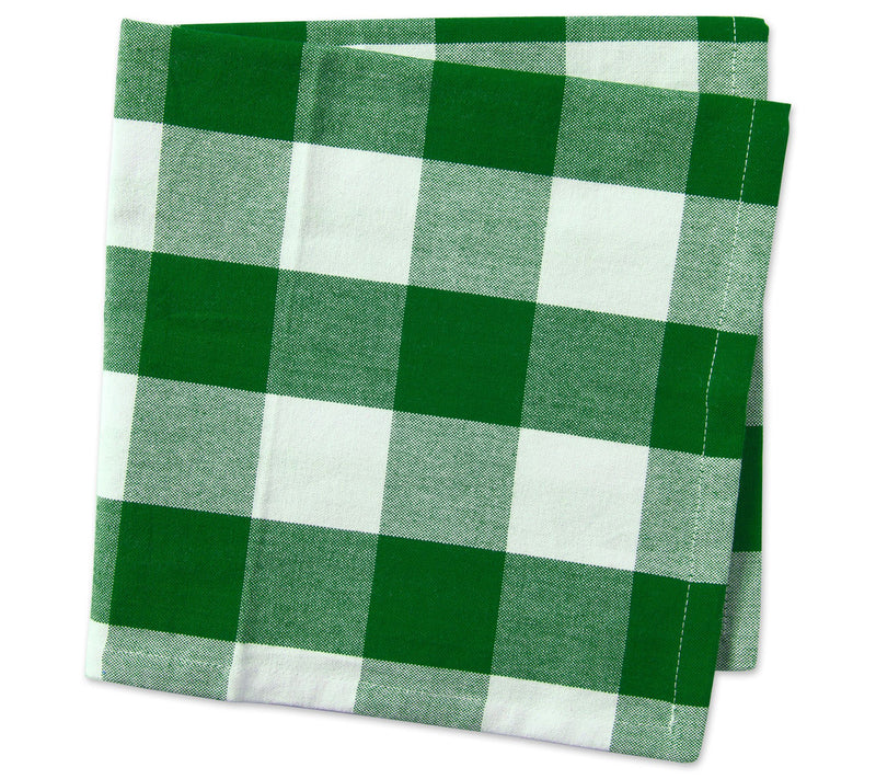 Design Imports Set of 6 Shamrock Green Buffaloeck Napkins — View 4