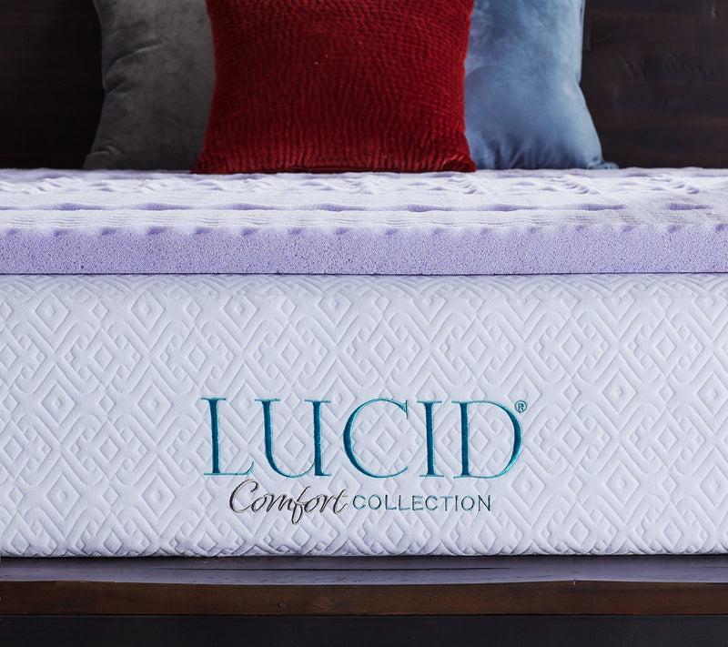 Lucid Comfort Collection 2" Zoned Lavender Topper - Full — View 4
