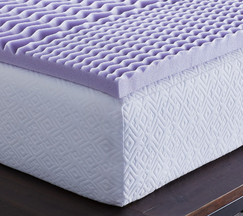 Lucid Comfort Collection 2" Zoned Lavender Topper - Full — View 3