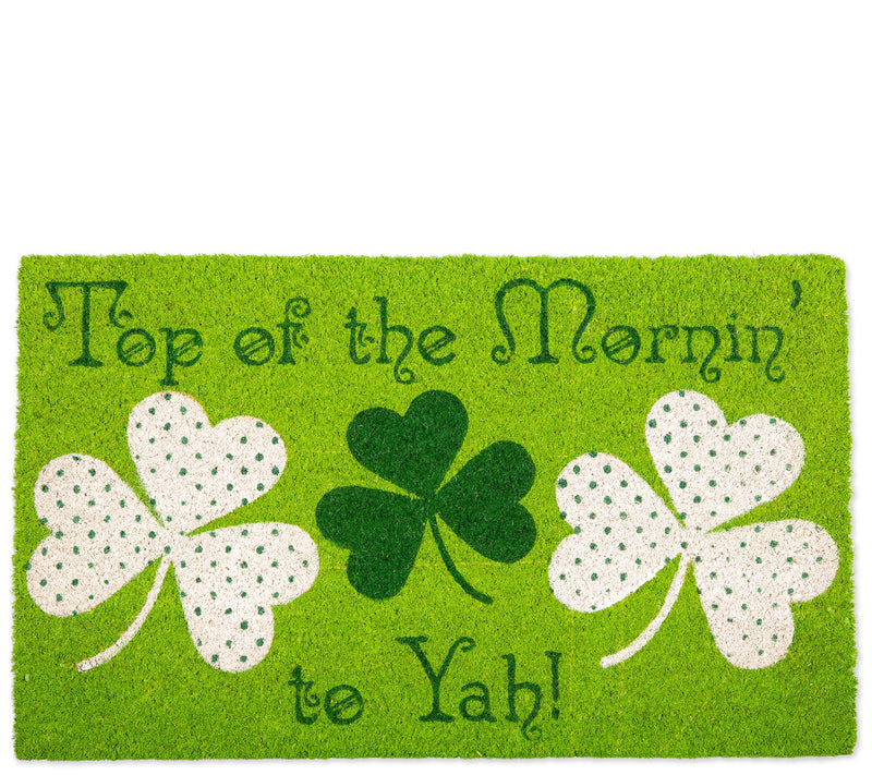 Top Of The Morning To Yah! Natural Coir Doormat — Main view