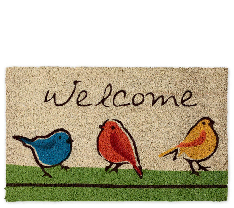 For The Birds Natural Coir Doormat with NonslipBack — Main view