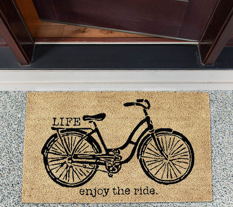 Bicycle Natural Coir Doormat with Nonslip Back — View 2