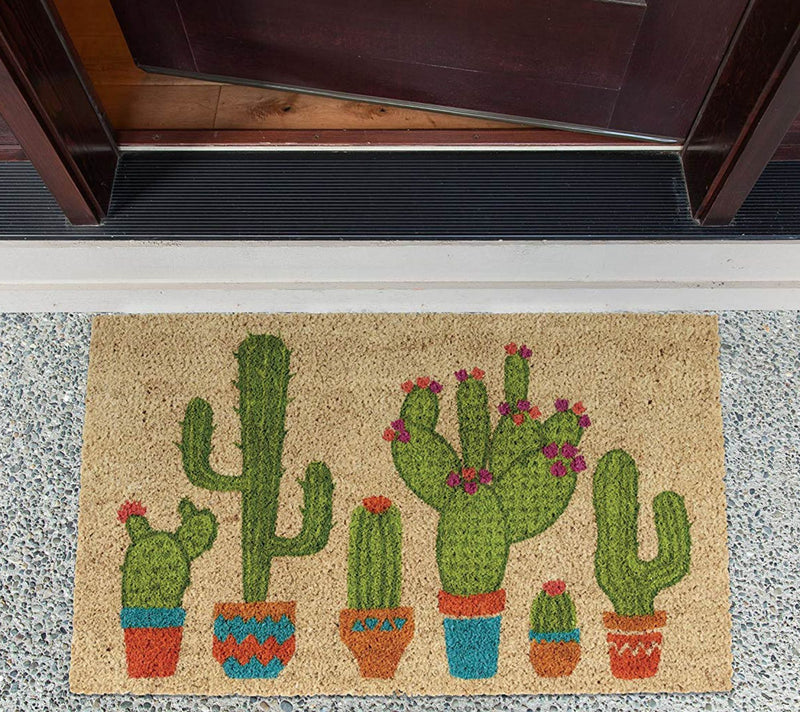 Cactus Natural Coir Doormat with Nonslip Back — View 2
