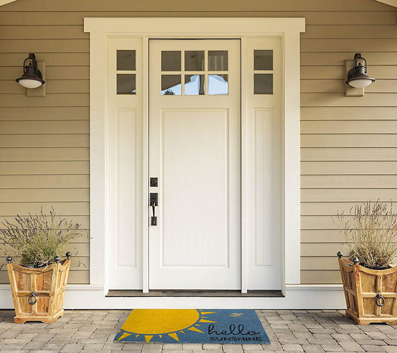 Hello Sunshine Natural Coir Doormat with Nonslip Back — View 3