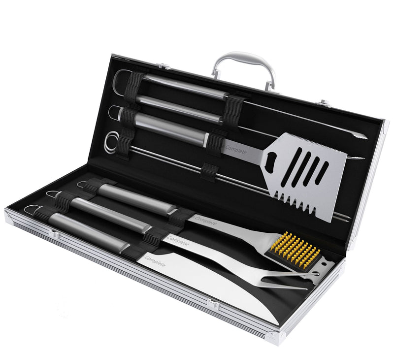 Home-Complete 8-Piece Barbecue Grill Stainlessteel Tool Set — Main view