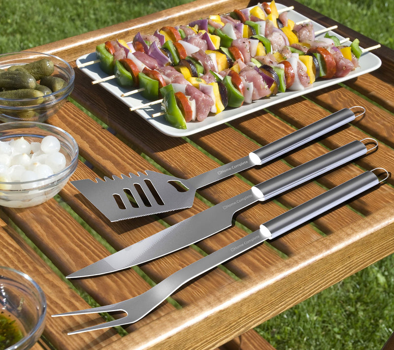 Home-Complete 8-Piece Barbecue Grill Stainlessteel Tool Set — View 4