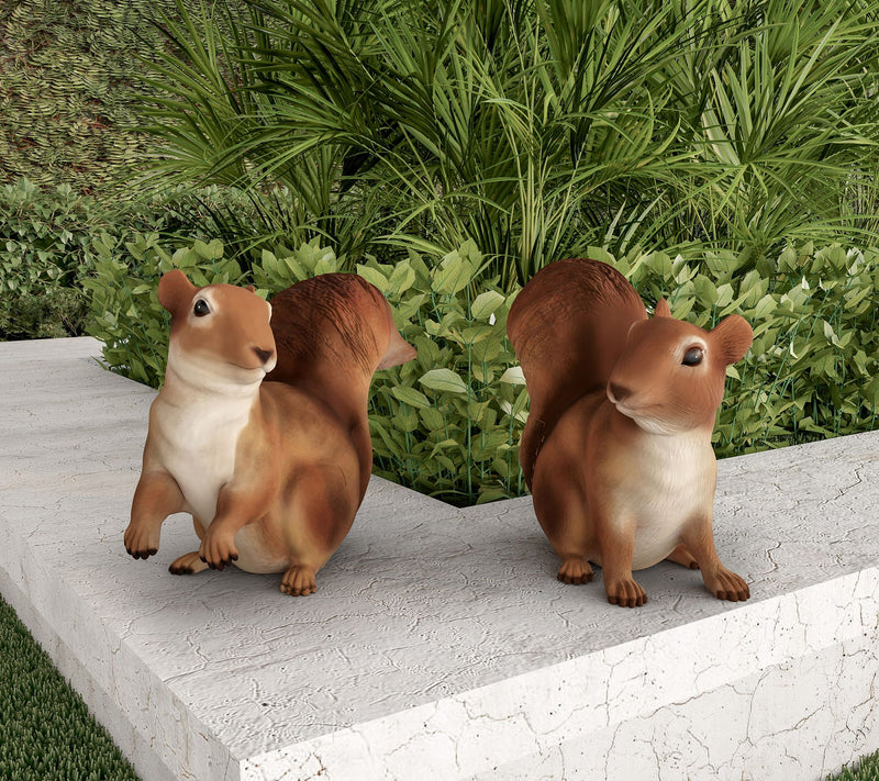 Pure Garden Set of 2 Squirrel Statues Garden Decor — View 5