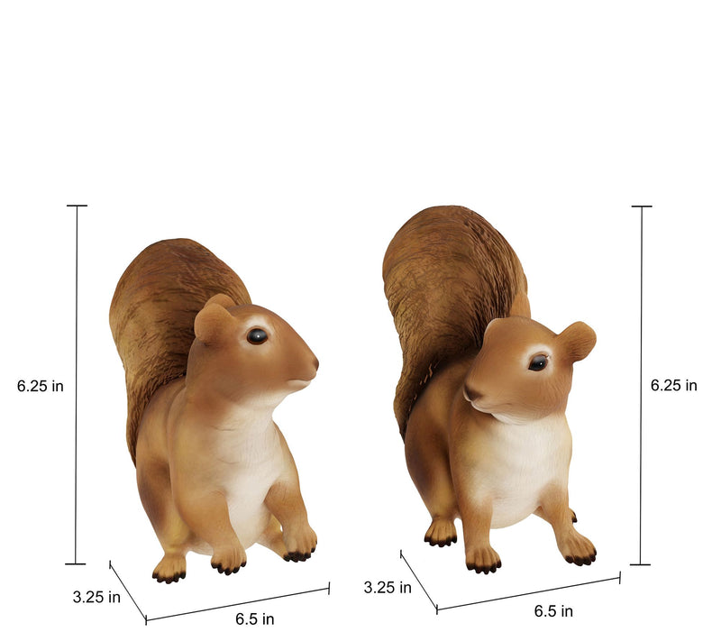 Pure Garden Set of 2 Squirrel Statues Garden Decor — View 4