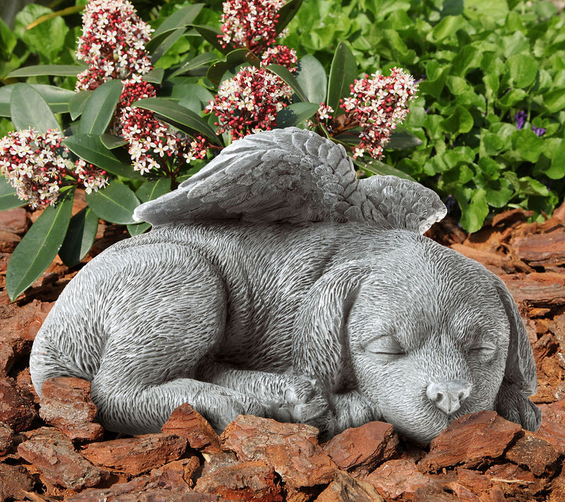 Pure Garden Sleeping Angel Dog Memorial Statue — View 4