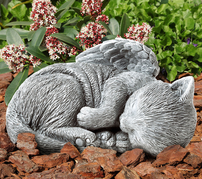 Pure Garden Sleeping Angel Cat Memorial Statue — View 4