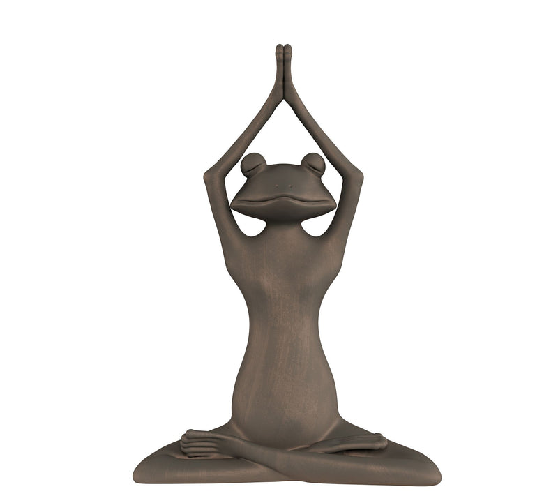 Pure Garden Stretching Frog Statue Garden Decor — Main view