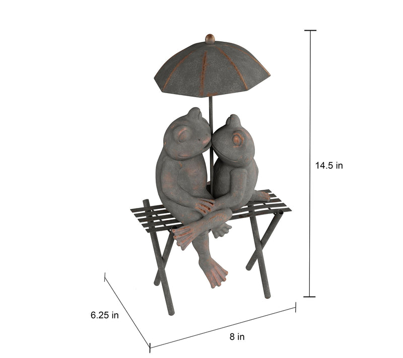 Pure Garden Frog Couple Statue Garden Decor — View 2