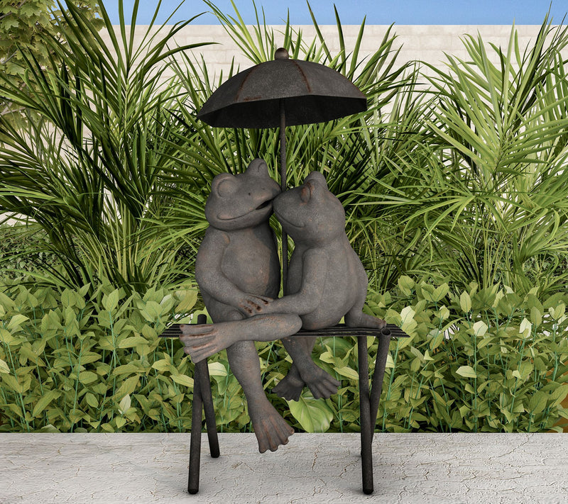Pure Garden Frog Couple Statue Garden Decor — View 3