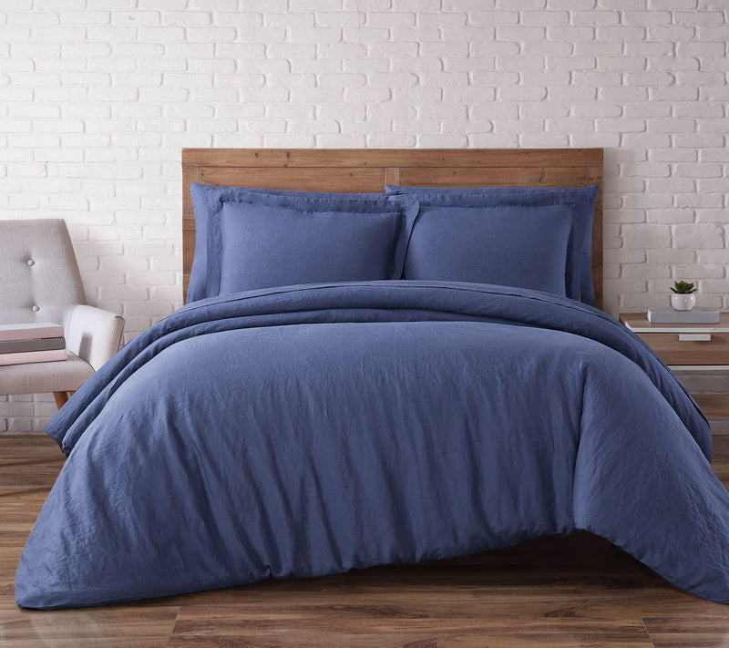 Brooklyn Loom Flax Linen King Duvet Set — View 13