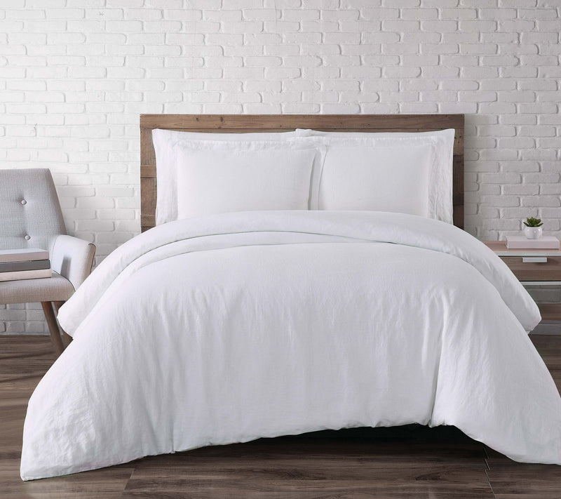 Brooklyn Loom Flax Linen King Duvet Set — View 21