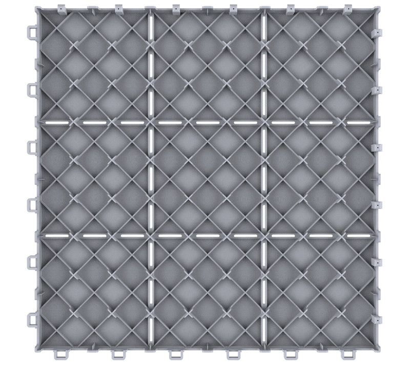 Pure Garden Set of 6 Gray InterlockingPatio Tiles — View 3