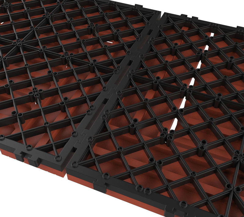 Pure Garden 6-Piece Interlocking Terra Cotta Color Patio Tiles — View 4