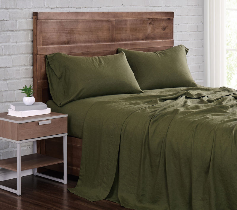 Brooklyn Loom Flax Linen California King SheetSet — View 15