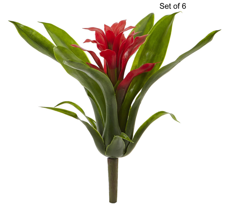 10" Bromeliad Flower Set of 6 by Nearly Natural — View 5