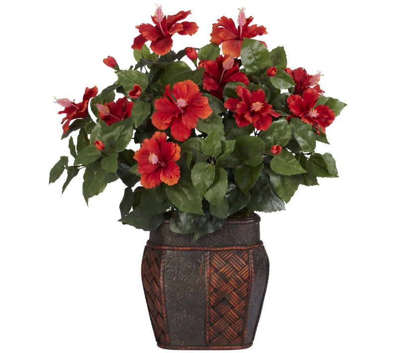 Hibiscus with Vase by Nearly Natural — Main view