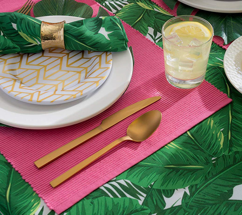 Design Imports Banana Leaf Outdoor Tablecloth 60" x 84" — View 5