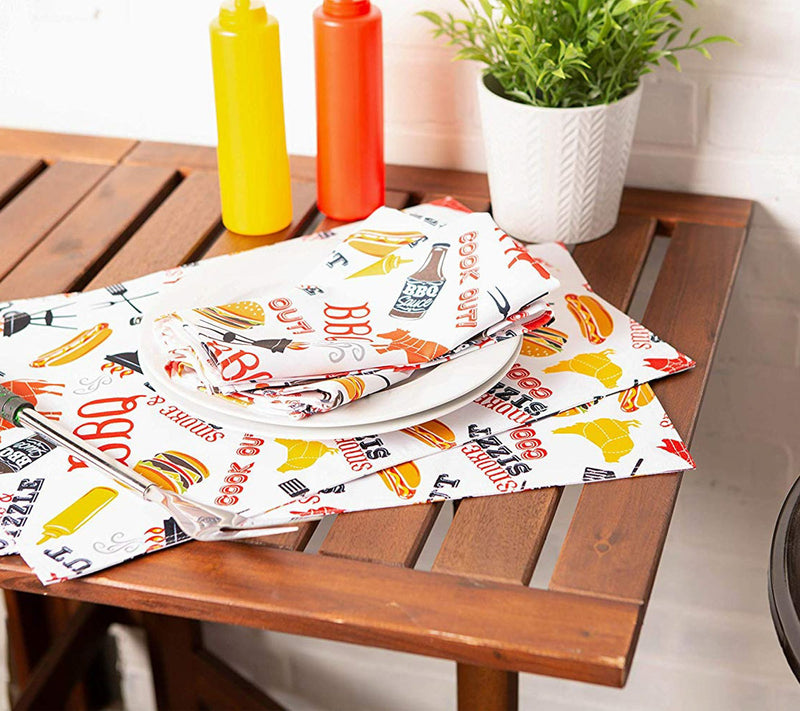 Design Imports BBQ Fun Print Outdoor Placemat Set of 6 — View 3