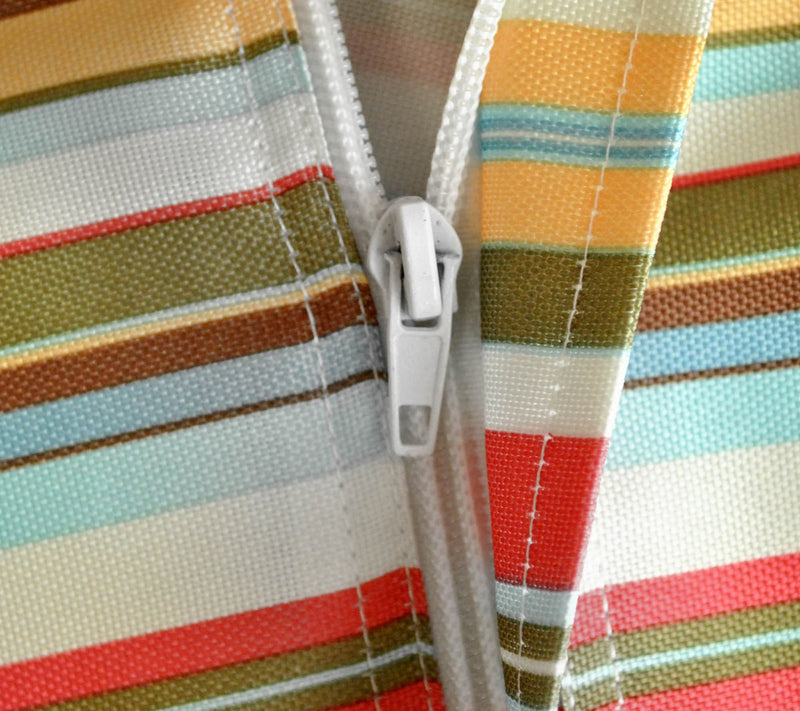 Design Imports Summer Stripe Tablecloth w/ Zipper 60" Round — View 6