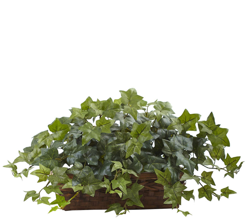 Puff Ivy with Ledge Basket by Nearly Natural — Main view