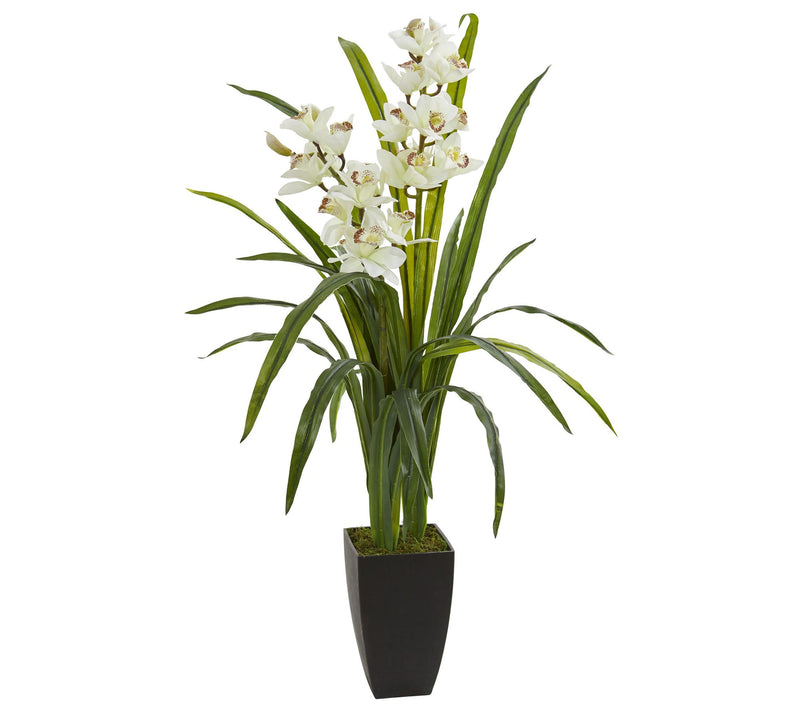 39" Cymbidium Orchid Artificial Plant by NearlyNatural — Main view