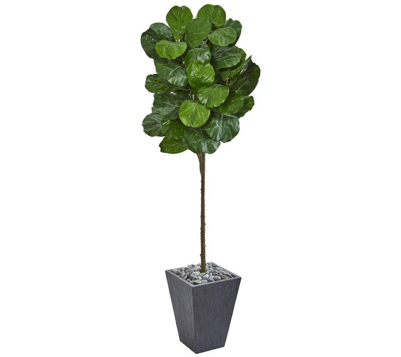 6' Fiddle Leaf Potted Tree by Nearly Natural — Main view
