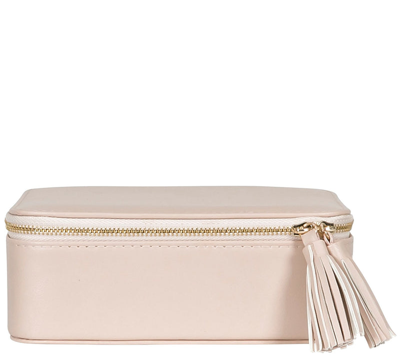 Mele & Co. Shiloh Travel Jewelry Case in Tan Faux Leather — View 2