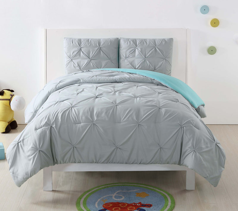 My World Pleated Solid Comforter Sets Full/Queen Comforter Set — View 7