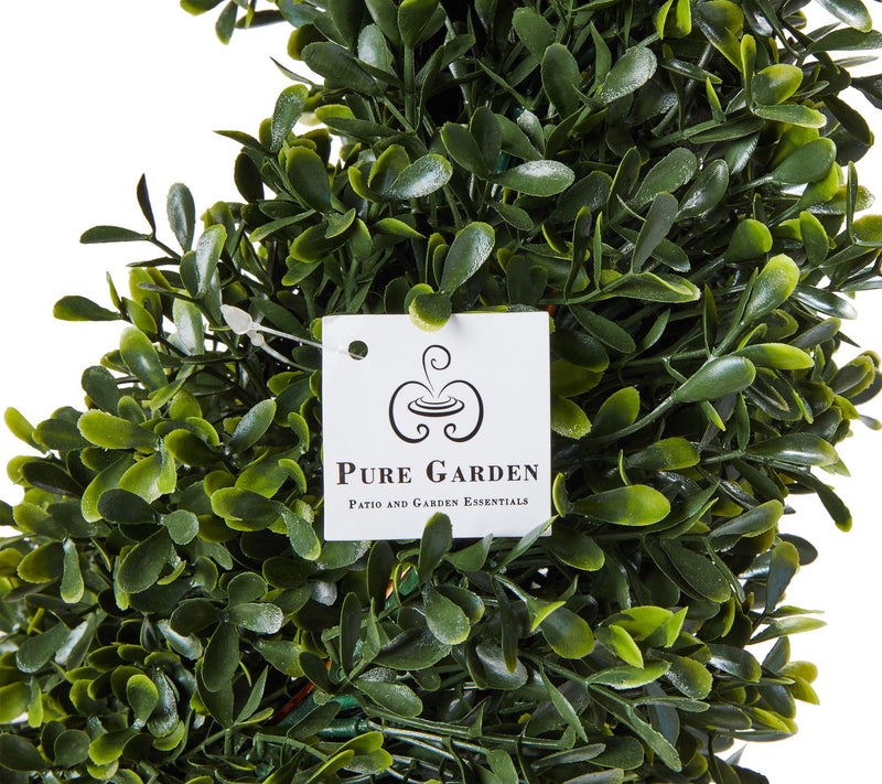 Pure Garden Decorative Spiral Faux Boxwood Topiary — View 3