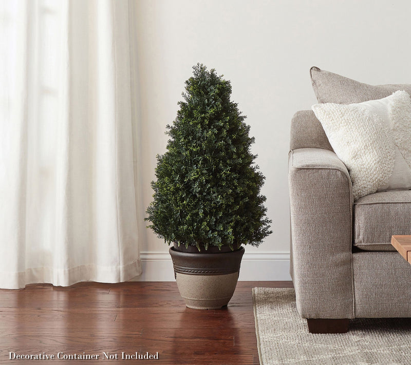 Pure Garden Tower-Style Artificial Cypress Topiary Plant — View 5