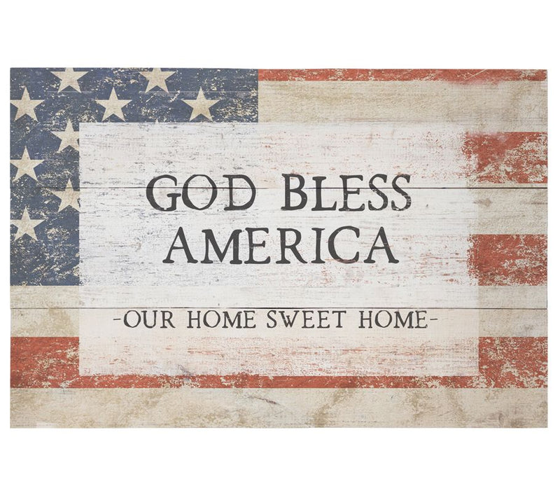 God Bless American Rustic Wall Art — Main view