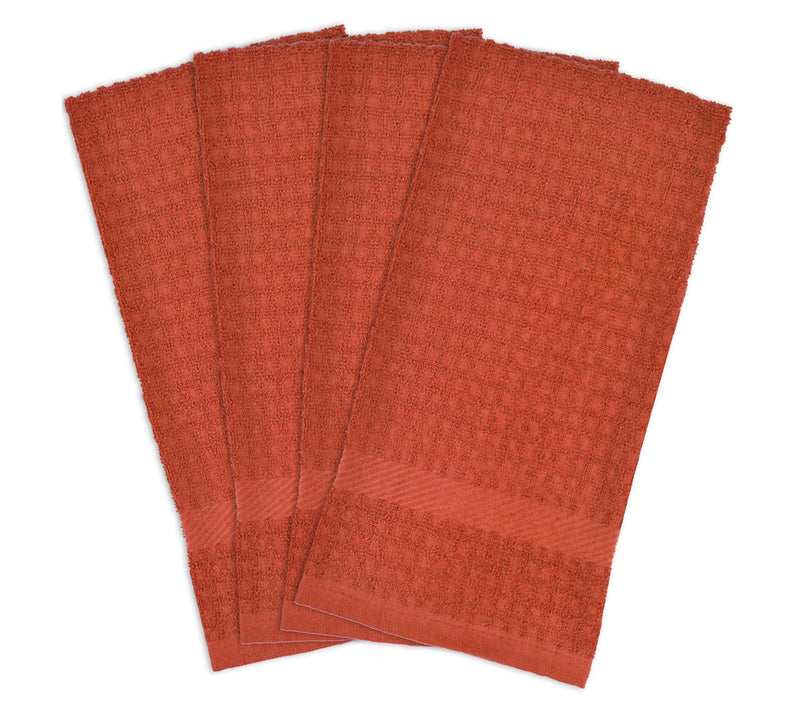 Design Imports Set of 4 Solid Waffle Terry Kitchen Towels — View 7