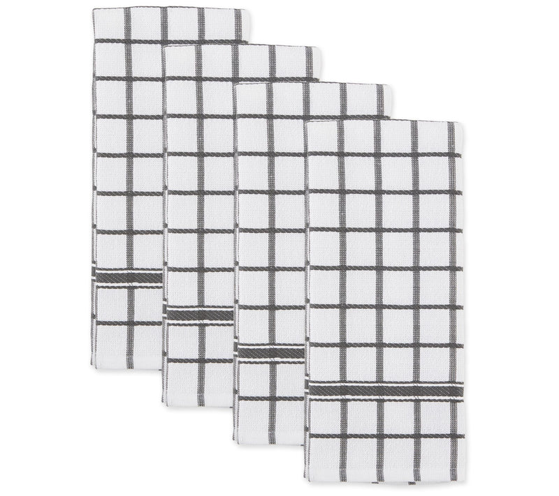 Design Imports Set of 4 Windowpane Terry Kitchen Towels — View 17