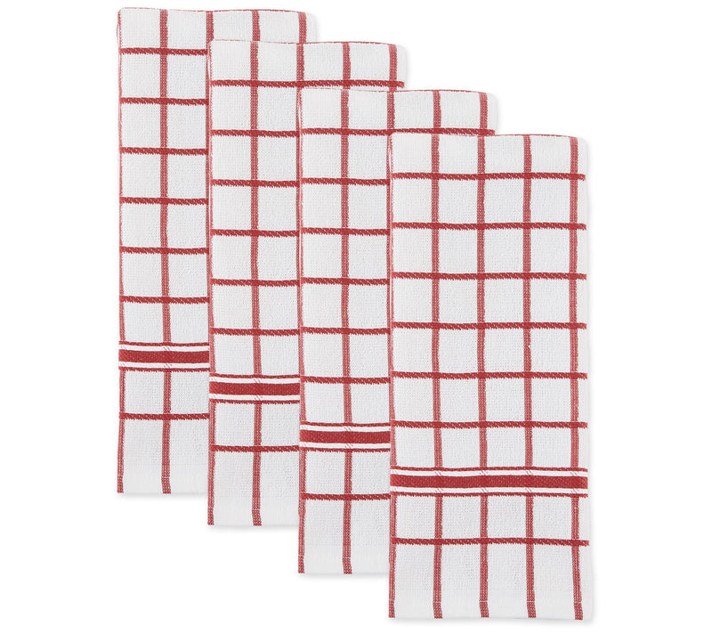 Design Imports Set of 4 Windowpane Terry Kitchen Towels — View 11