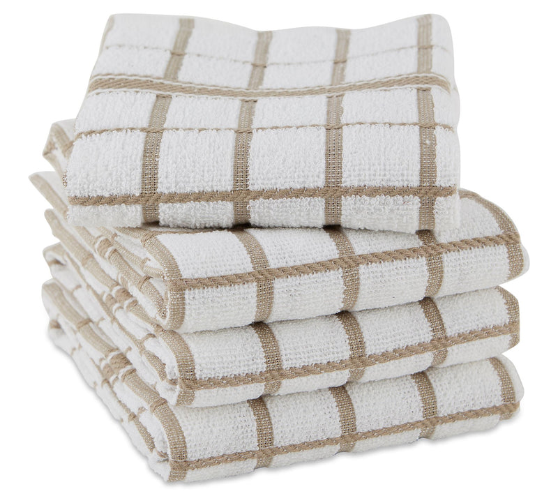 Design Imports Set of 4 Windowpane Terry Kitchen Towels — View 20